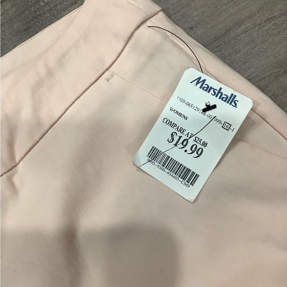 Women's Cynthia Rowley 14 Large Pull On Pants Peach Straight Stretch Ankle NWT - Picture 7 of 9